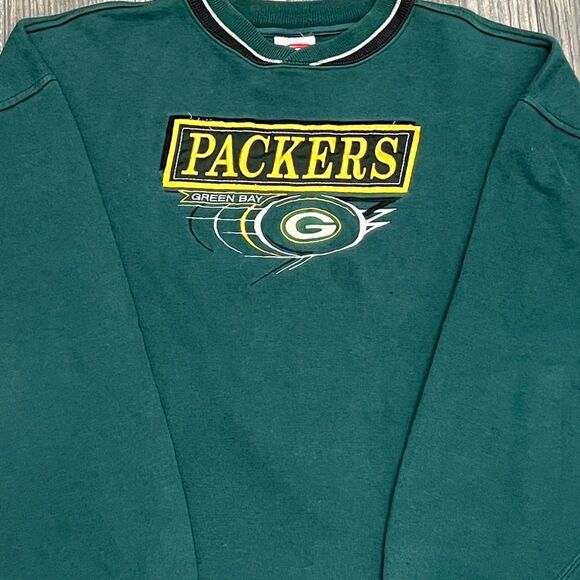 ๐ฅ๐ Vintage GREEN BAY PACKERS NFL Embroidered Crewneck Fleece Sweatshirt Sz 2XL - Picture 3 of 10